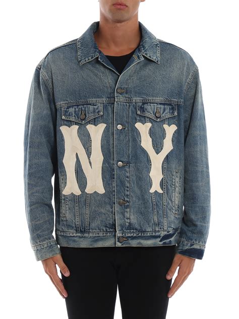 gucci patch denim jacket|genuine gucci denim jacket.